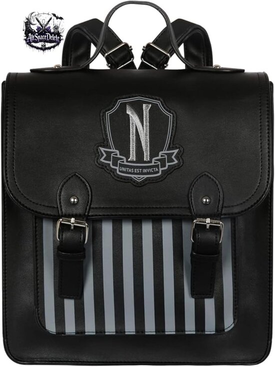 Gothic Faux Leather Daypack Backpack Lightweight Waterproof Adjustable Strap main image 5